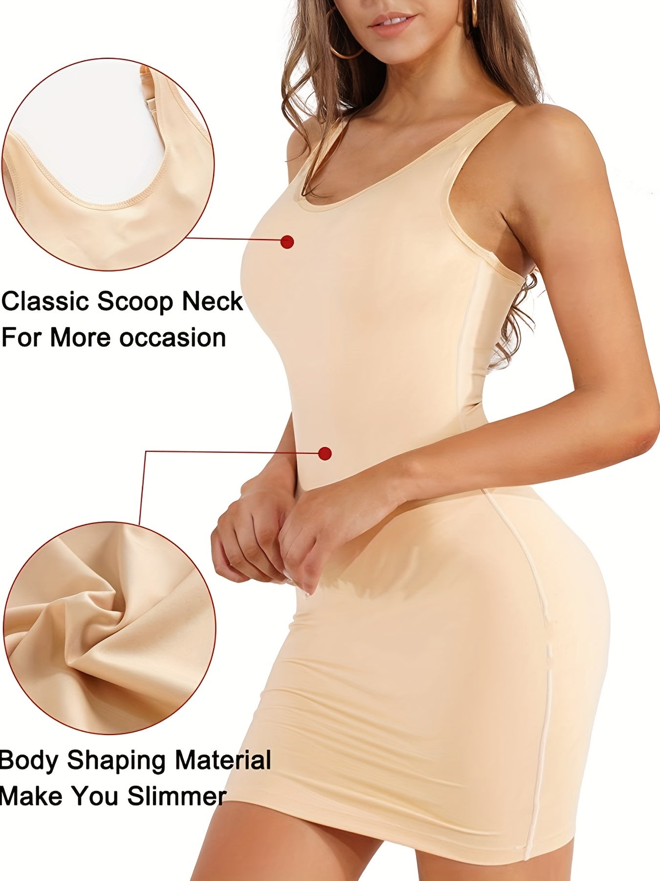 Shapewear slip that enhances confident curves, ideal for fitted dresses and evening wear.
