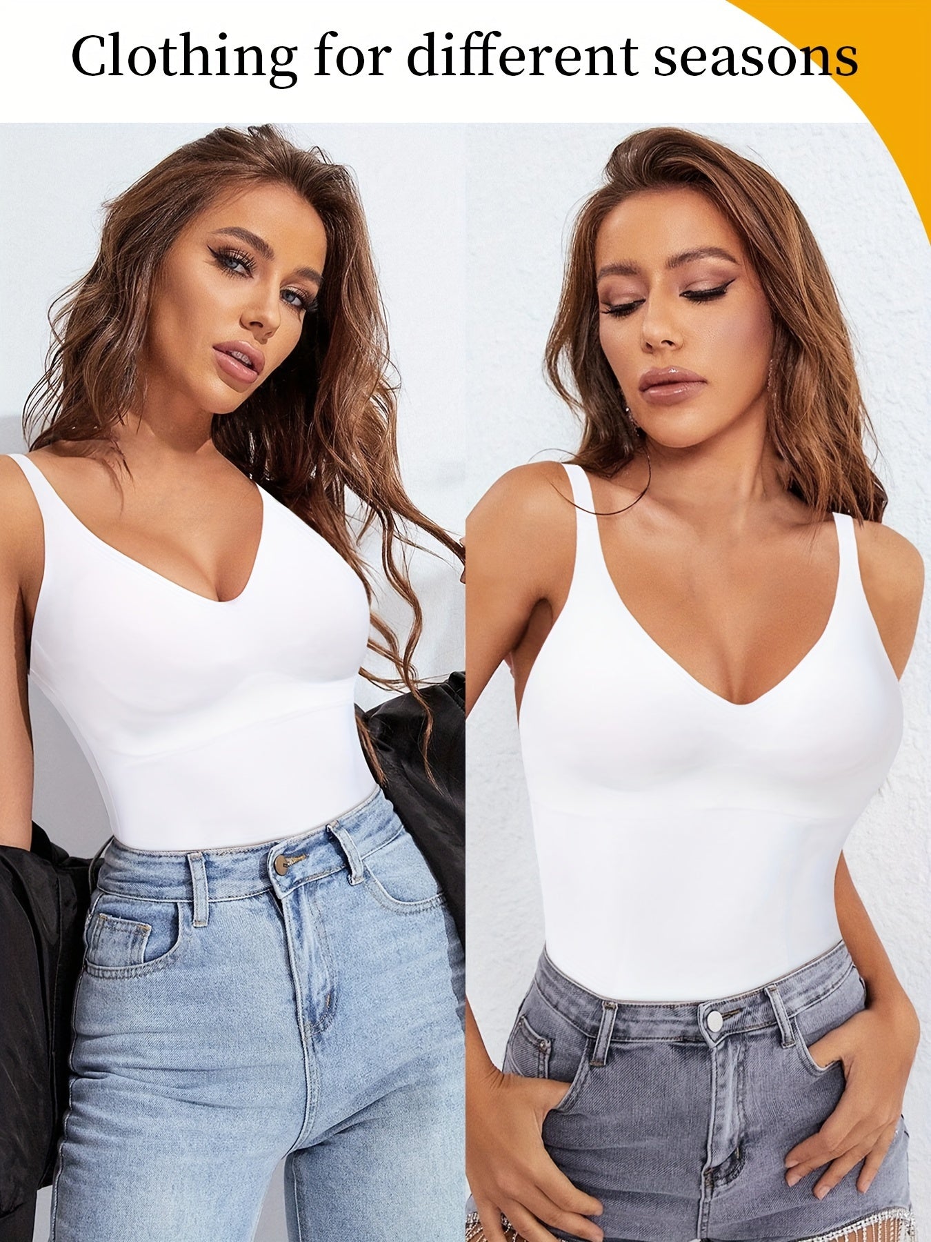Adjustable strap shaping tank in seamless design for women who want gentle control and smooth lines.

