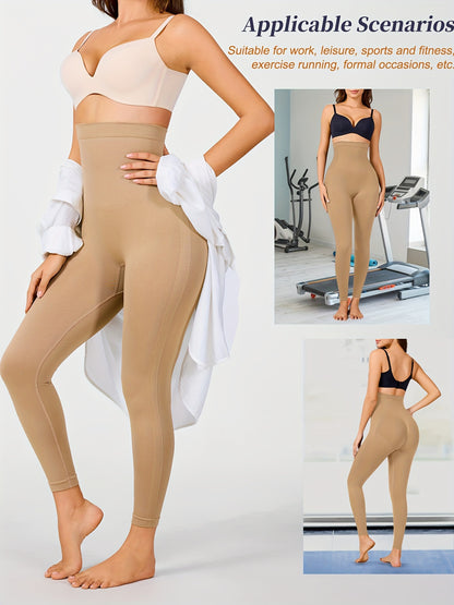 Curve-enhancing leggings featuring support waistband and breathable stretch.

