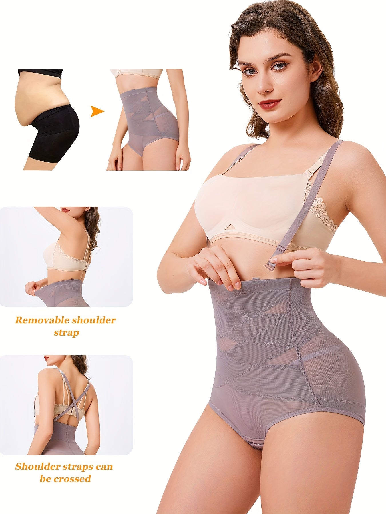 Seamless shaping panties in black with mesh back design for all-day comfort and ventilation.

