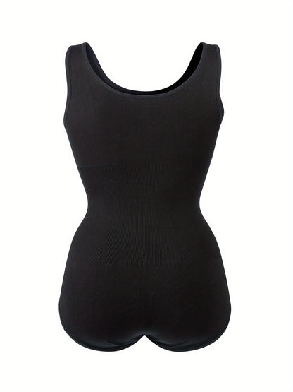 Invisible plus size bodysuit that shapes the waist and flattens belly with ultra-soft, smooth fabric.