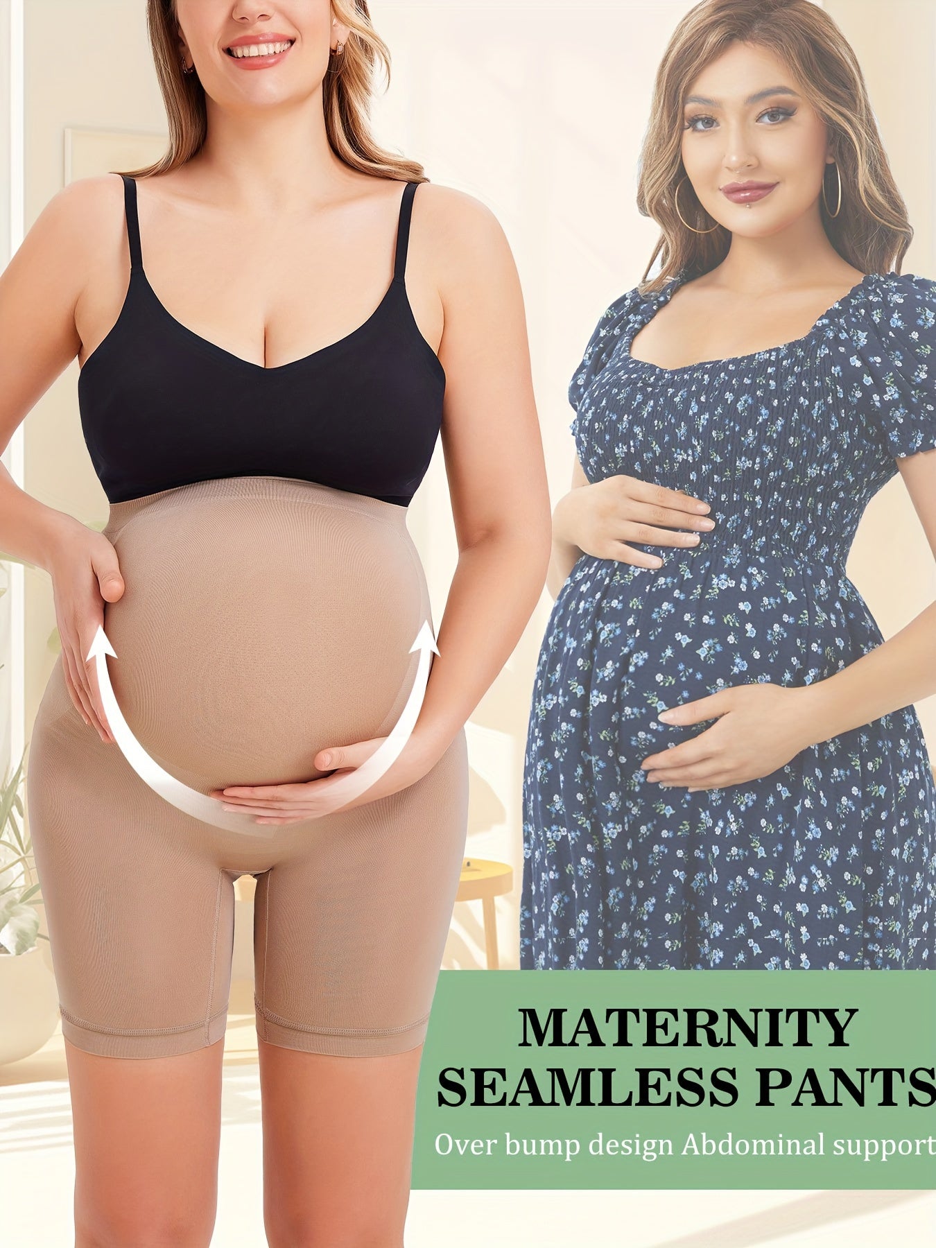 Full belly coverage maternity briefs with second-skin feel, ideal for everyday wear during pregnancy.