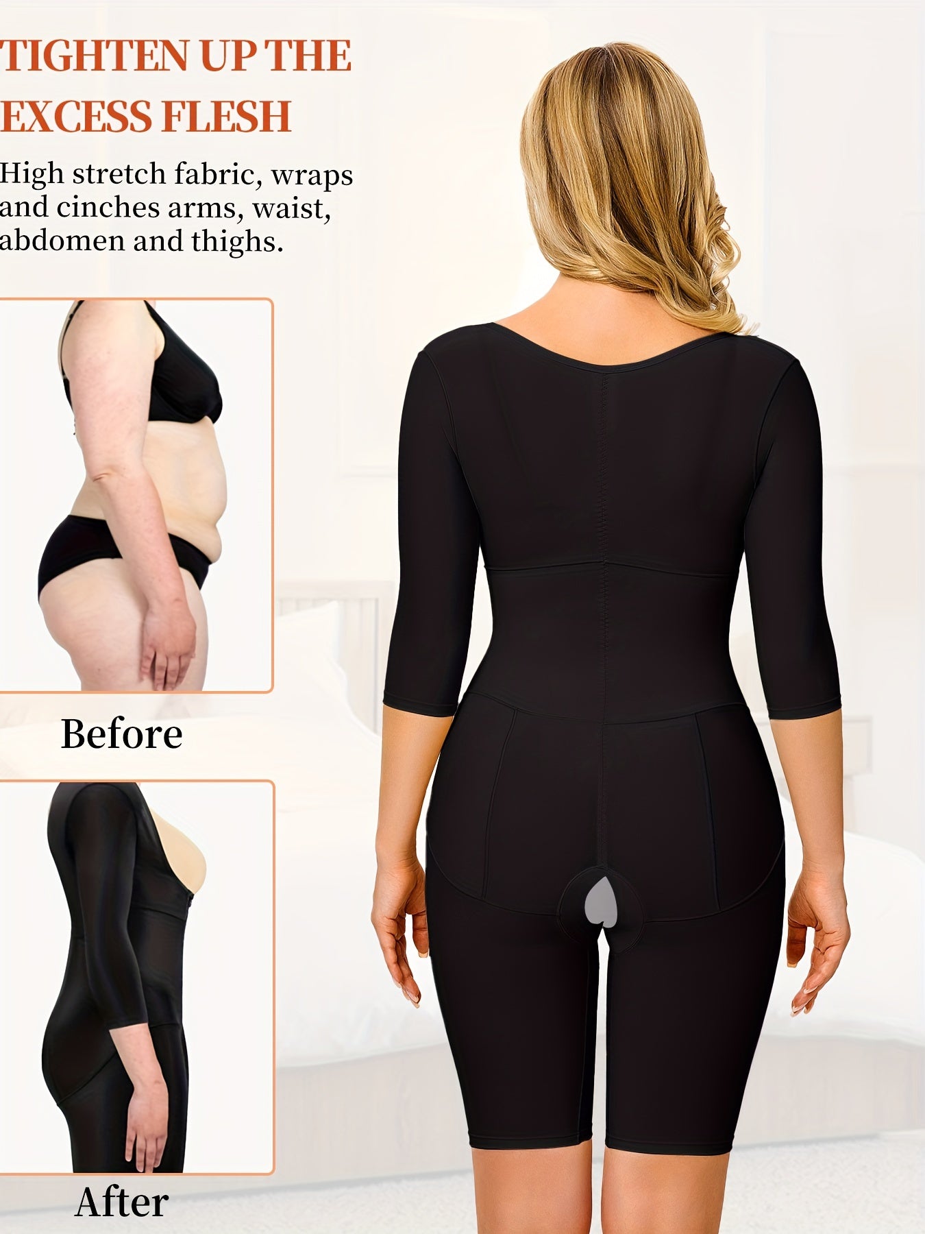 Recovery shapewear targeting tummy control, waist shaping, and lower back support.

