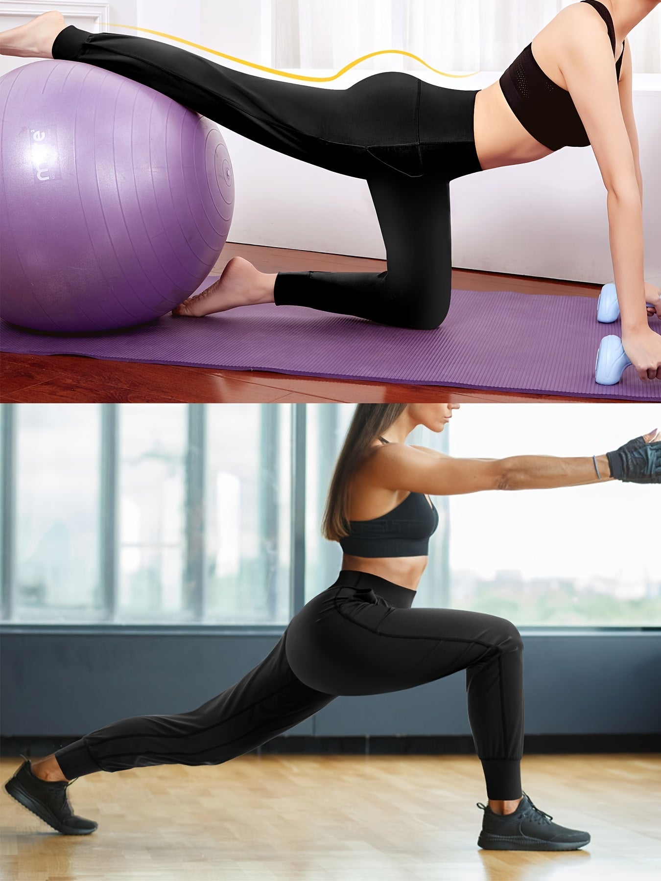  Sculpting pants with high-rise fit to enhance curves and smooth the lower belly area.