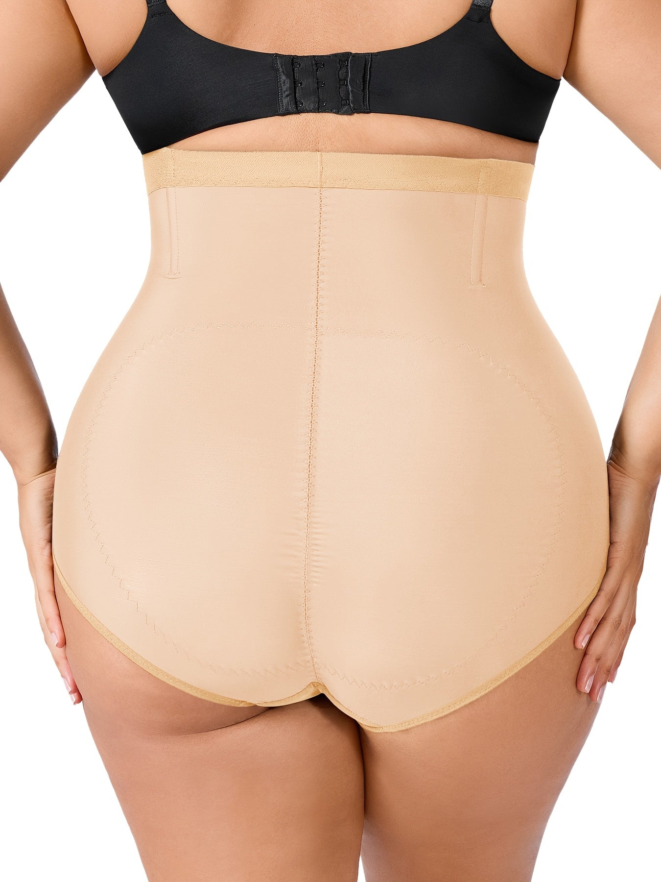 Seamless tummy compression panty ideal for plus size women needing all-day comfort.