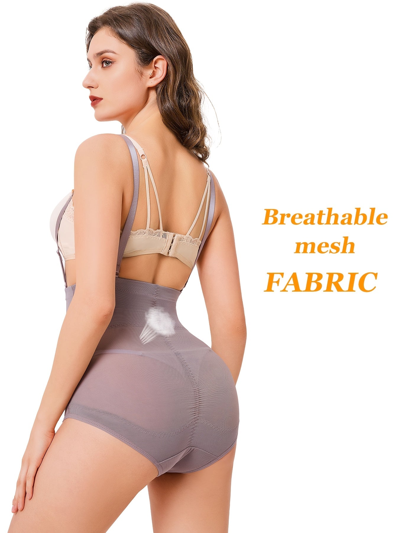 High rise shaper briefs with slimming support and flexible fit for curvy women.


