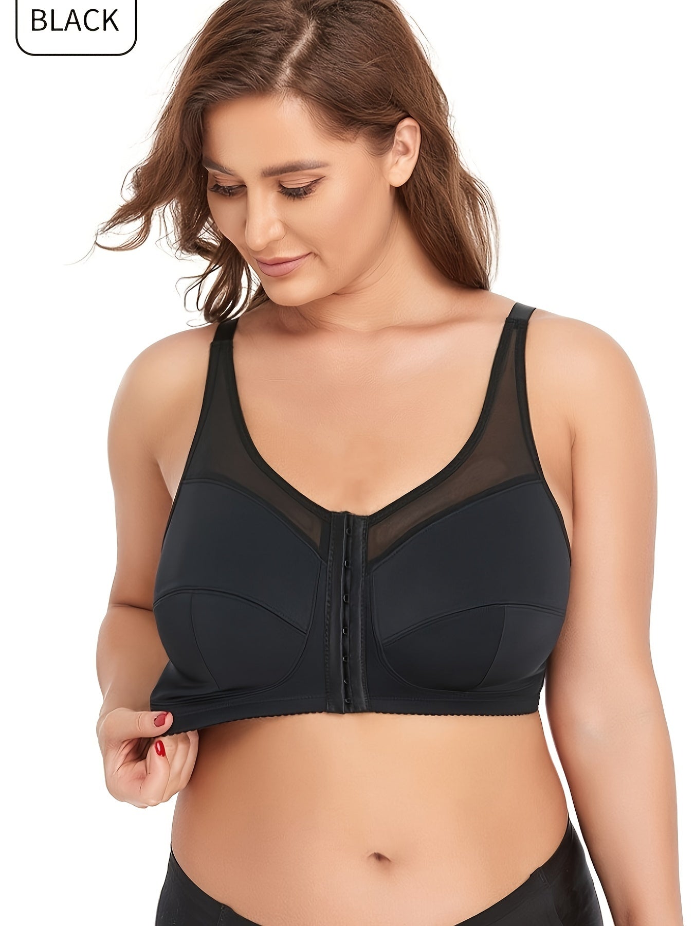Padded wireless bra offers natural shaping and zero irritation for fuller busts.