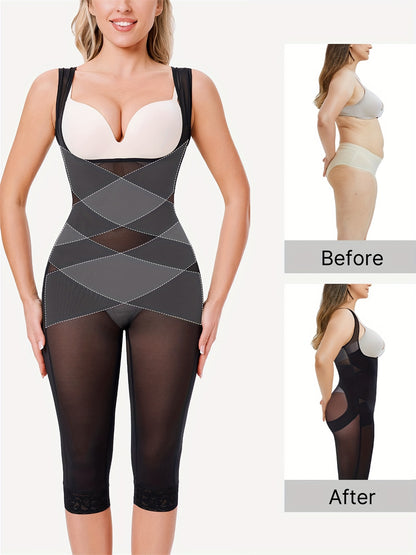Supportive shapewear jumpsuit with anti-slip design and firm hold for all-day confidence.